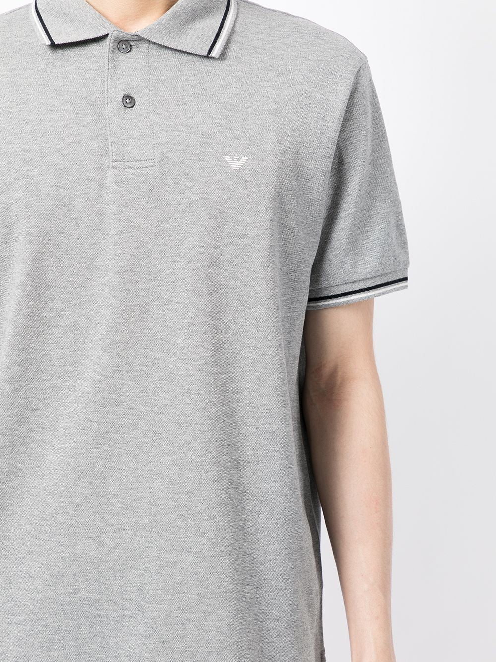 Emporio Armani embroidered-logo short-sleeved polo shirt