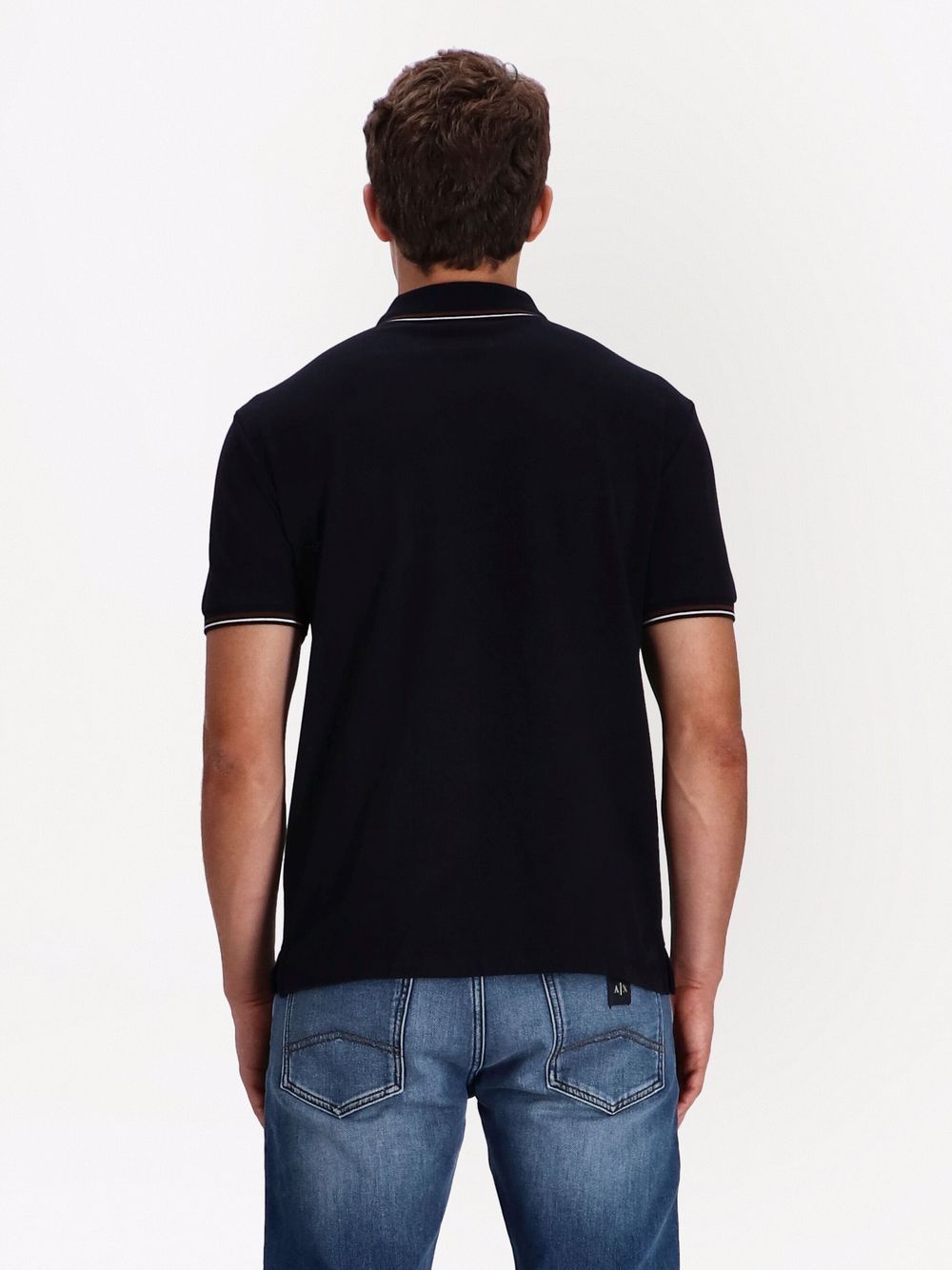 Emporio Armani embroidered-logo short-sleeved polo shirt