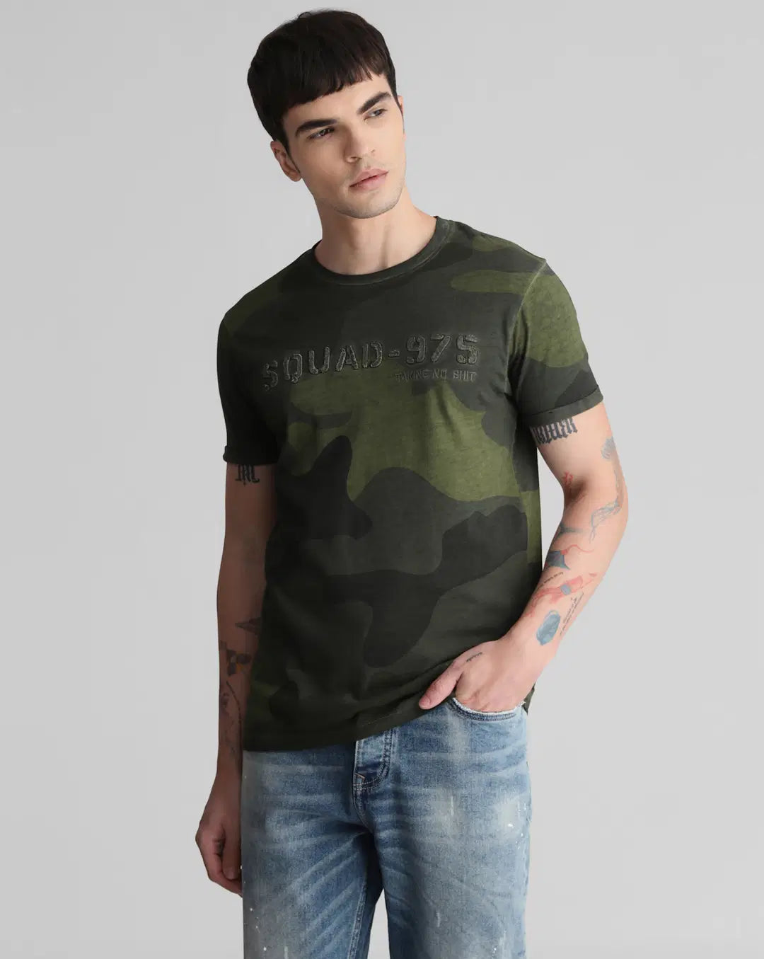 JACK & JONES MEN'S CAMO GRAPHIC T-shirt