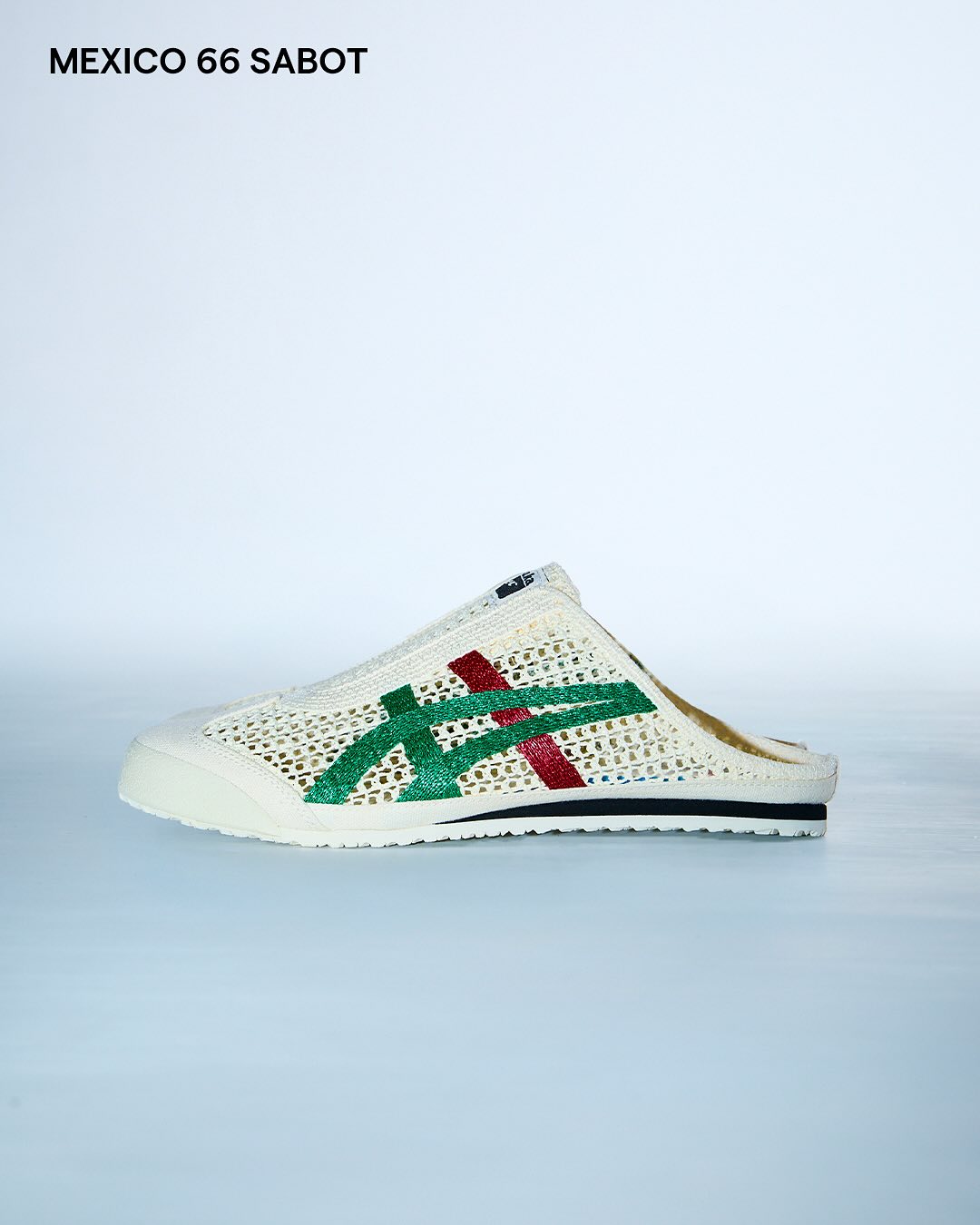 Onitsuka Tiger - Sabot Open Mesh Slipper OFF WHITE/GREEN/RED