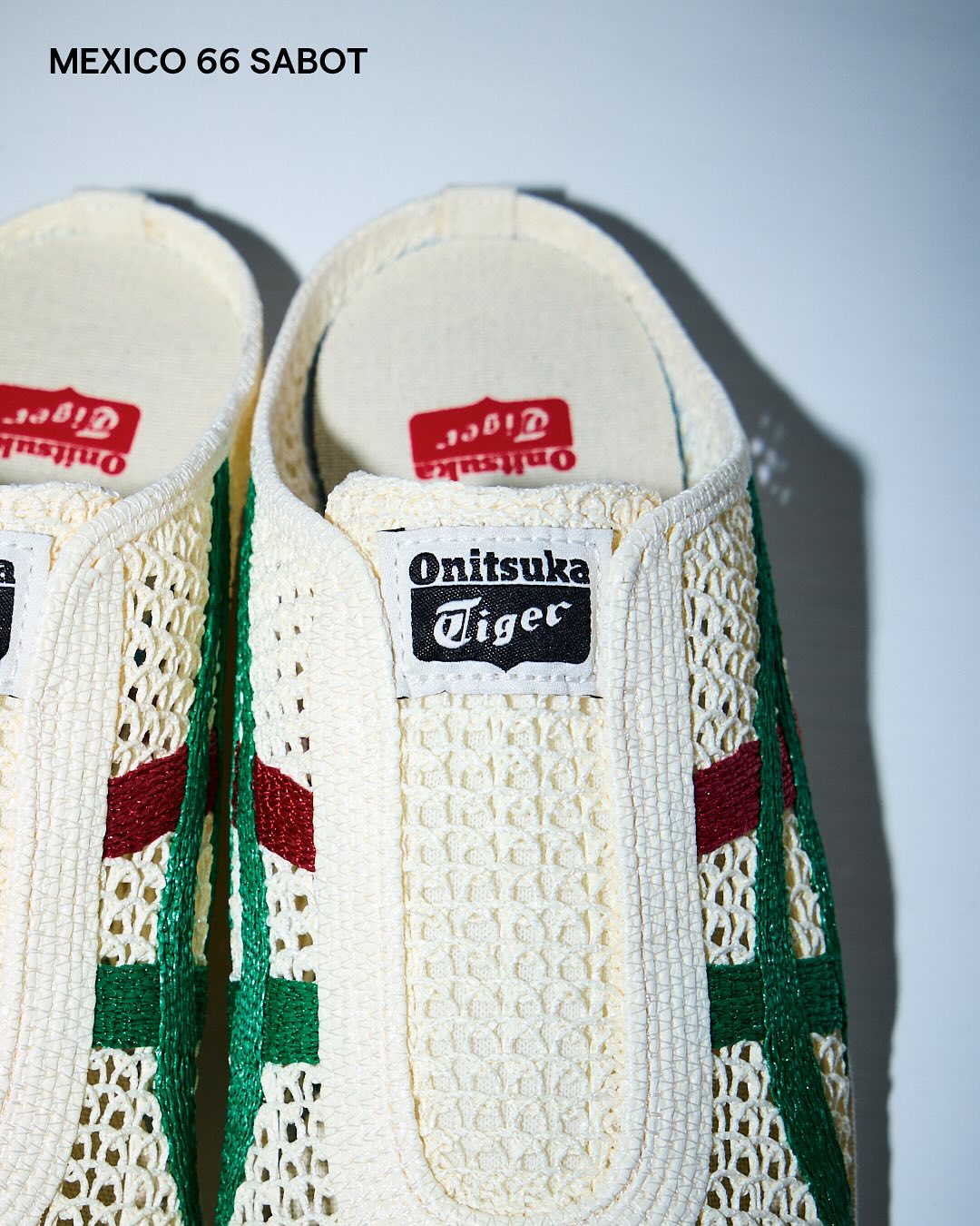 Onitsuka Tiger - Sabot Open Mesh Slipper OFF WHITE/GREEN/RED
