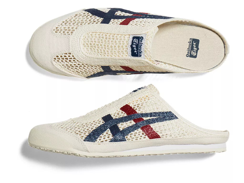 Onitsuka Tiger - Sabot Open Mesh Slipper OFF WHITE/NAVY/RED