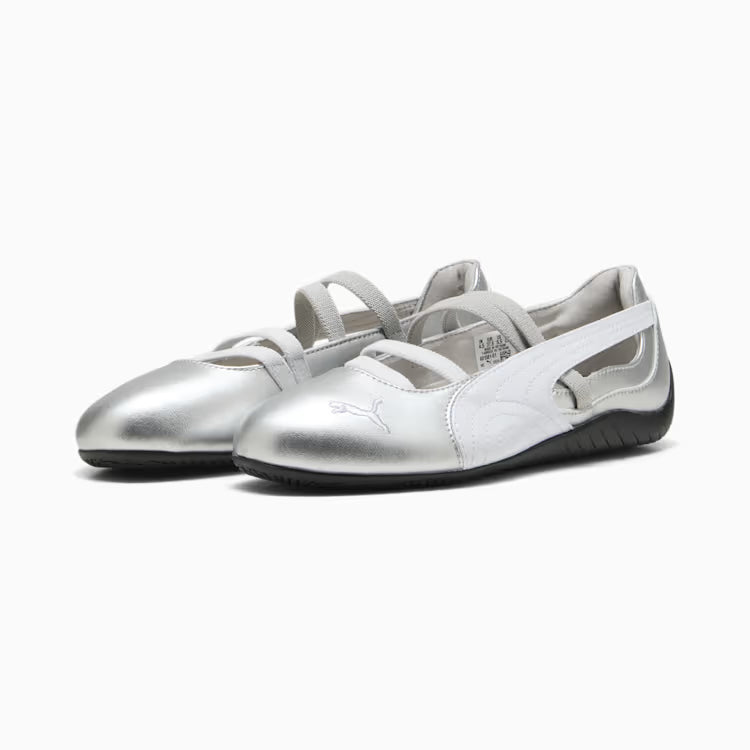 Speedcat Ballet Leather Women's Shoes - SILVER/WHITE