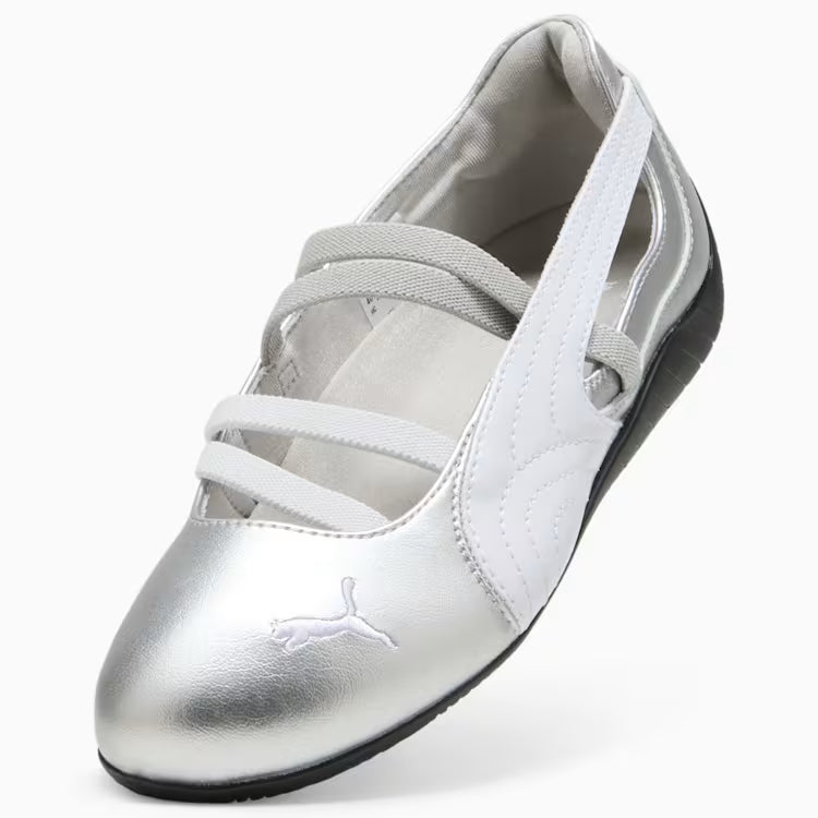 Speedcat Ballet Leather Women's Shoes - SILVER/WHITE