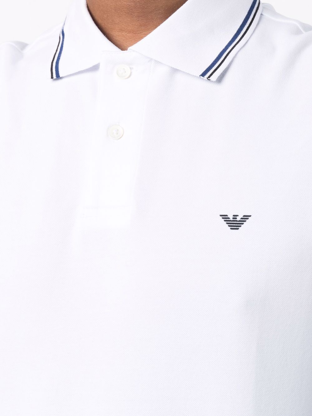 Emporio Armani embroidered-logo short-sleeved polo shirt
