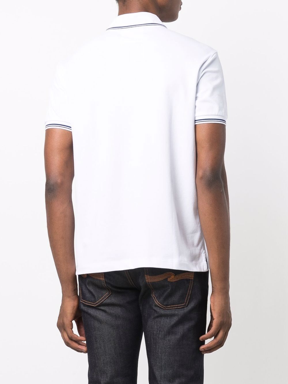 Emporio Armani embroidered-logo short-sleeved polo shirt