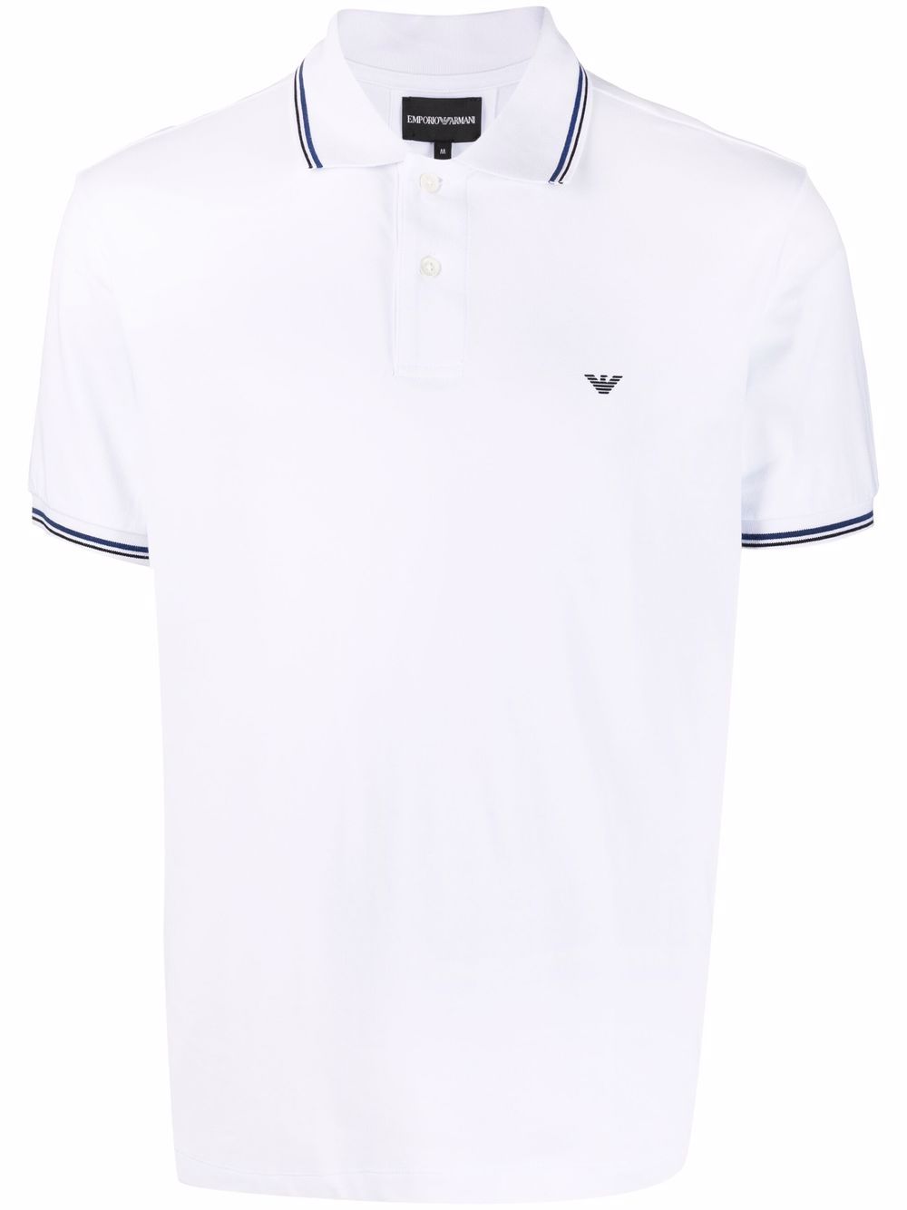 Emporio Armani embroidered-logo short-sleeved polo shirt