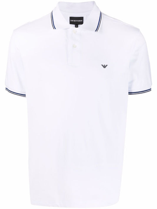 Emporio Armani embroidered-logo short-sleeved polo shirt