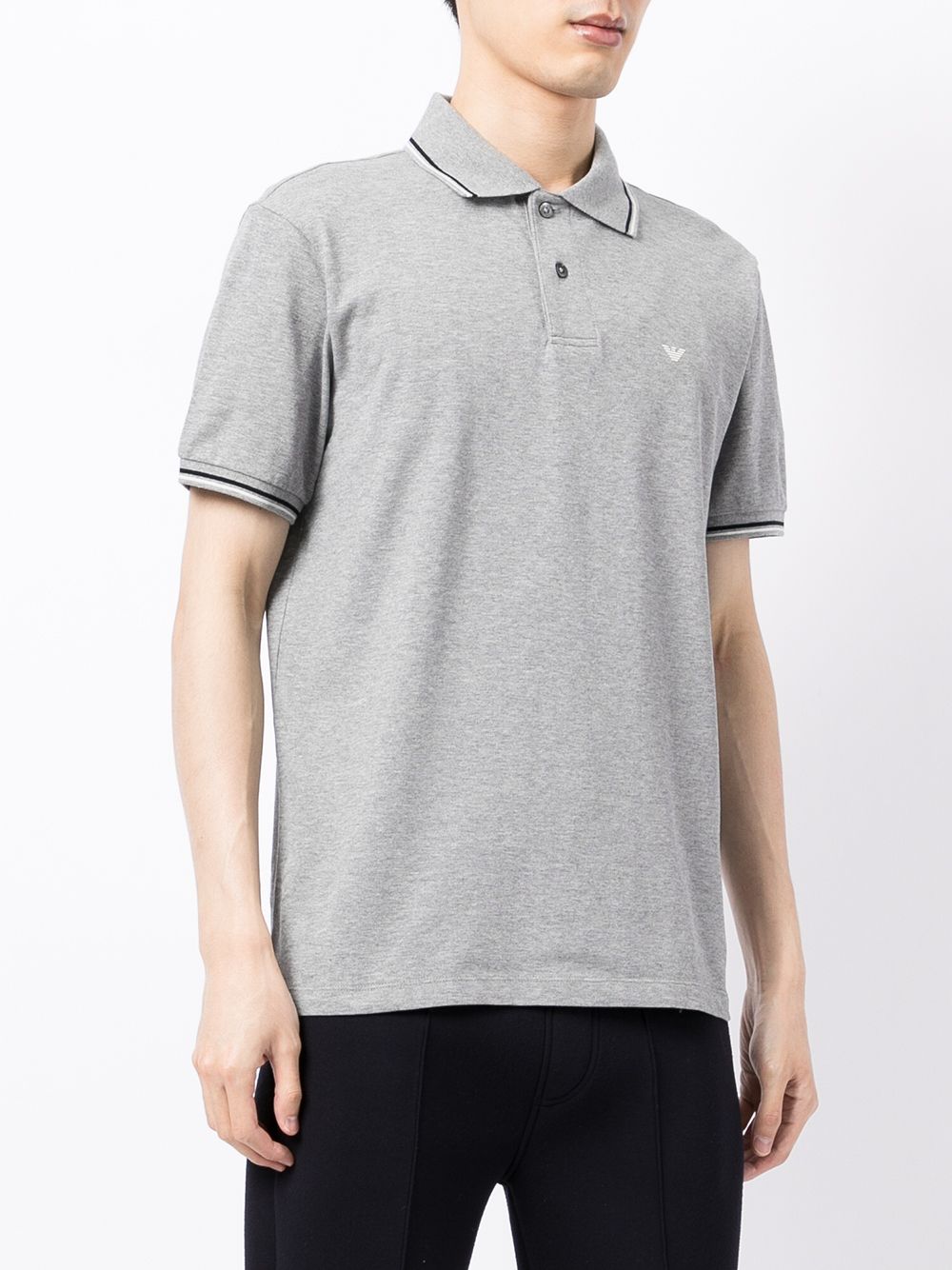 Emporio Armani embroidered-logo short-sleeved polo shirt