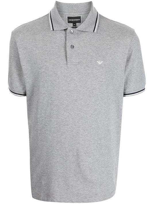 Emporio Armani embroidered-logo short-sleeved polo shirt
