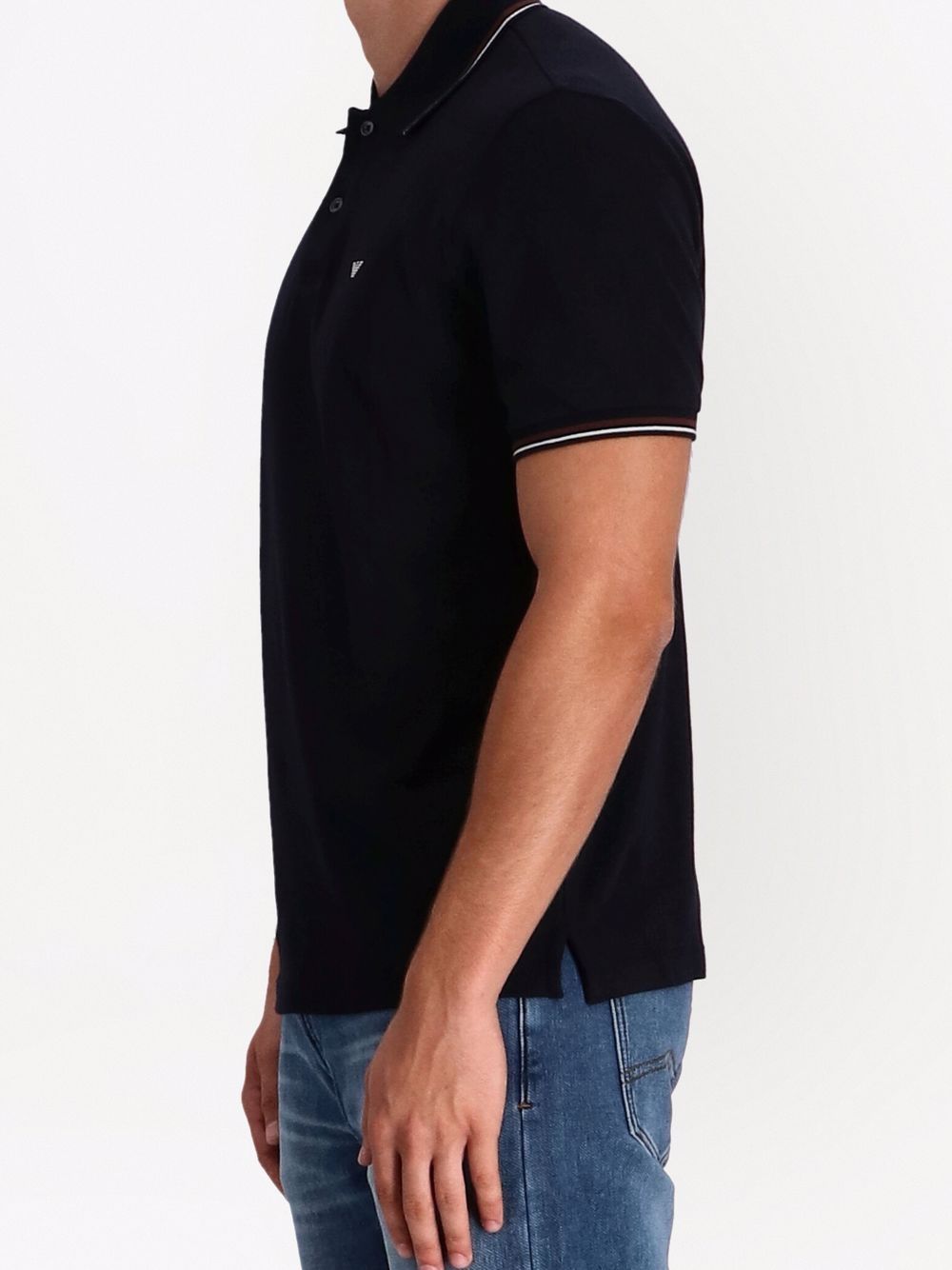 Emporio Armani embroidered-logo short-sleeved polo shirt