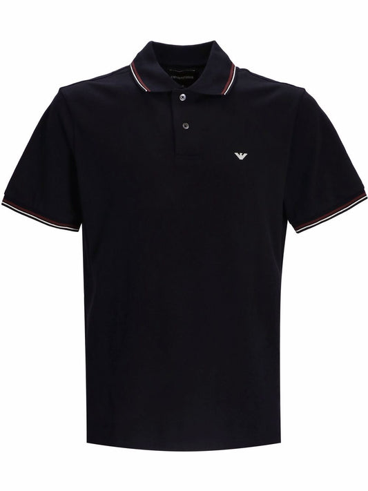 Emporio Armani embroidered-logo short-sleeved polo shirt