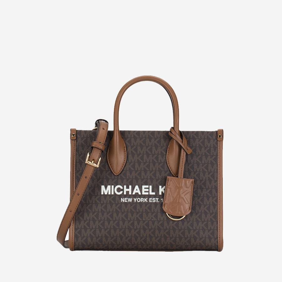 Michael Kors Monogram Tote Bag – Brown & Tan