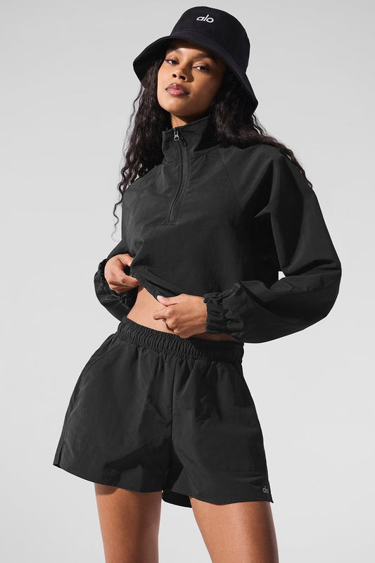Cropped 1/4 Zip Alumni Pullover - ALO