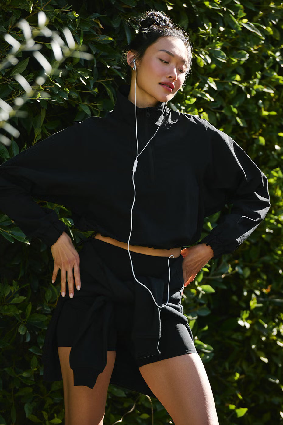 Cropped 1/4 Zip Alumni Pullover - ALO