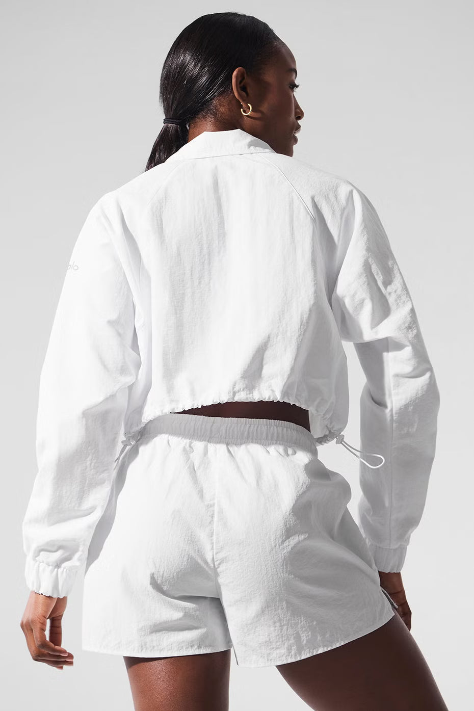 Cropped 1/4 Zip Alumni Pullover - ALO