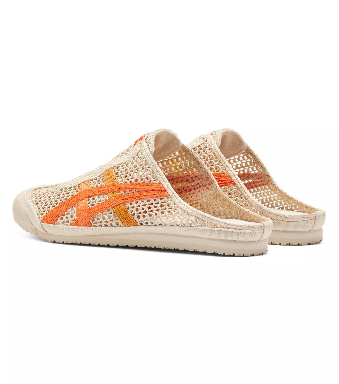 Onitsuka Tiger - Sabot Open Mesh Slipper Orange Yellow Stripes