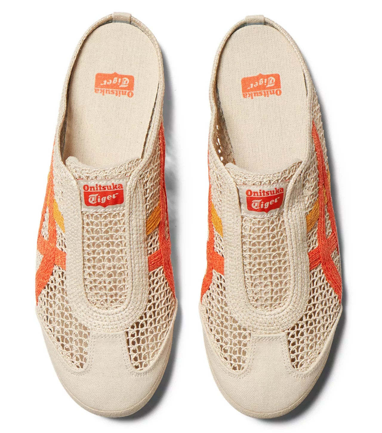 Onitsuka Tiger - Sabot Open Mesh Slipper Orange Yellow Stripes