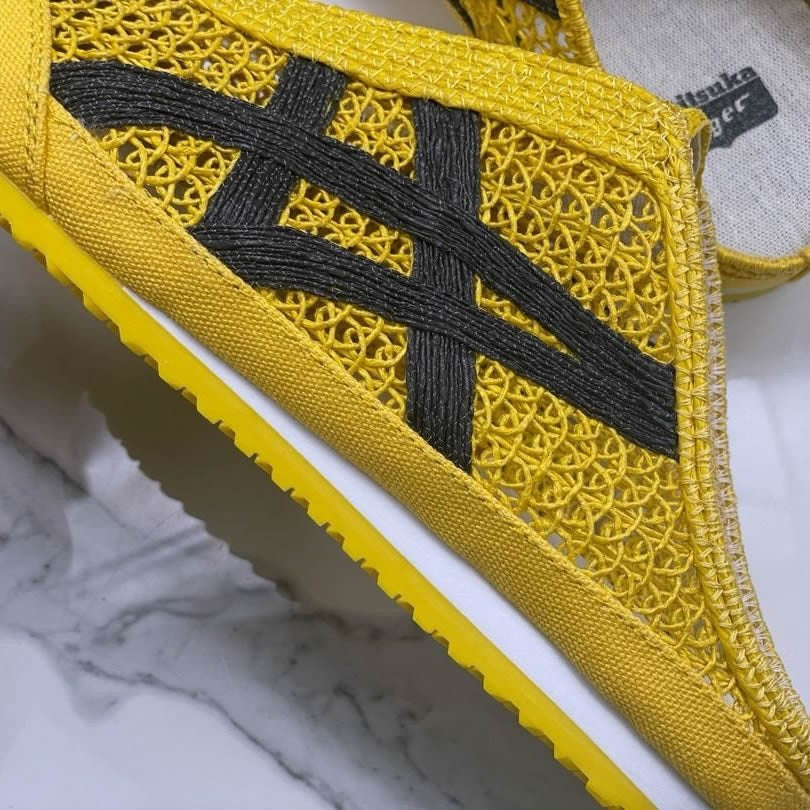 Onitsuka Tiger - Sabot Open Mesh Slipper Yellow Black Stripes