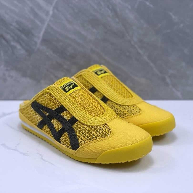Onitsuka Tiger - Sabot Open Mesh Slipper Yellow Black Stripes