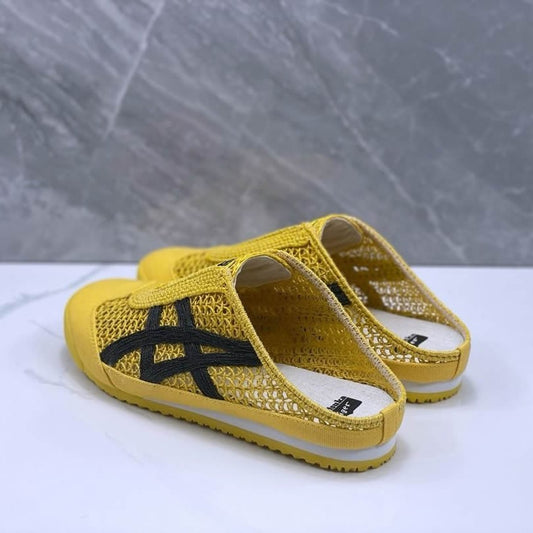 Onitsuka Tiger - Sabot Open Mesh Slipper Yellow Black Stripes