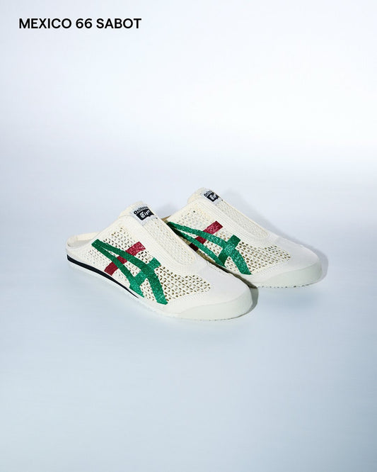 Onitsuka Tiger - Sabot Open Mesh Slipper OFF WHITE/GREEN/RED
