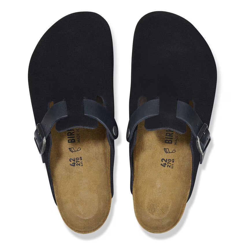 Boston Soft Footbed Suede Leather - Dark Blue