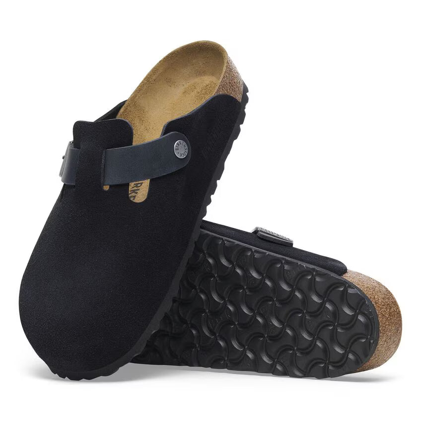 Boston Soft Footbed Suede Leather - Dark Blue