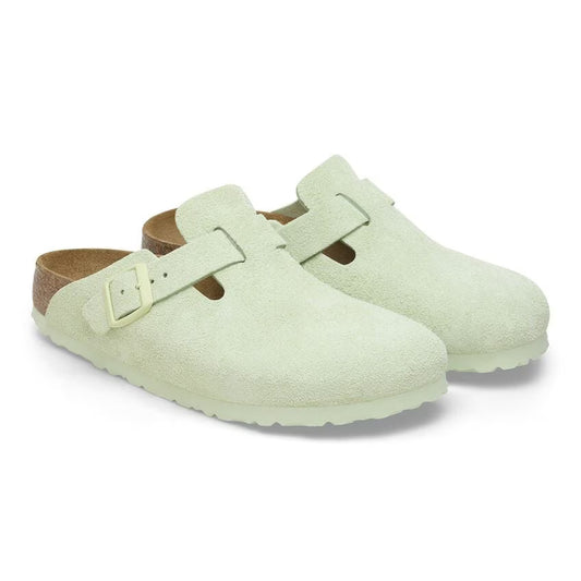 Boston Soft Footbed Suede Leather - Faded Lime