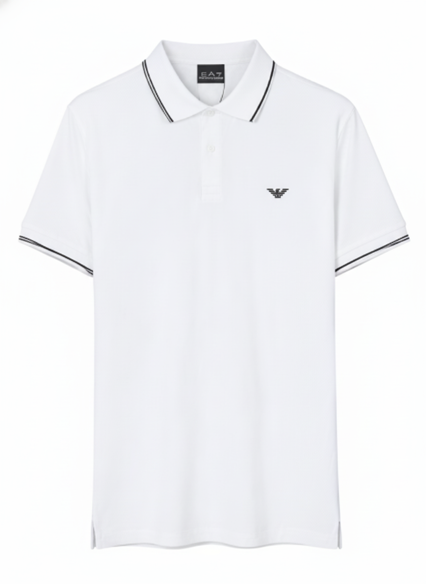Emporio Armani embroidered-logo short-sleeved polo shirt