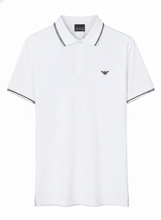 Emporio Armani embroidered-logo short-sleeved polo shirt