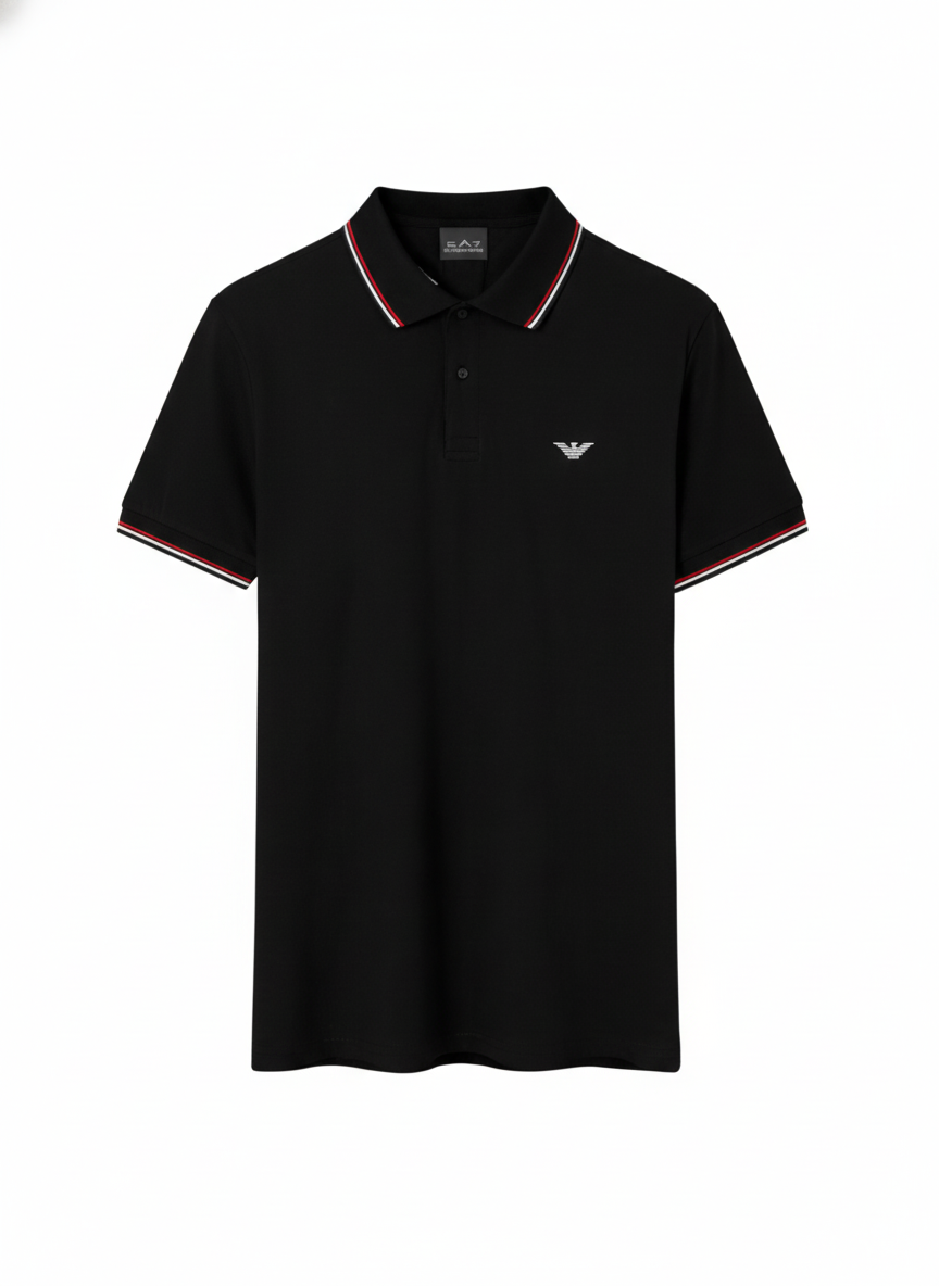 Emporio Armani embroidered-logo short-sleeved polo shirt