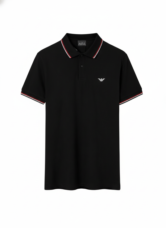 Emporio Armani embroidered-logo short-sleeved polo shirt