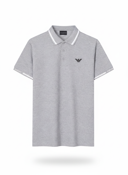 Emporio Armani embroidered-logo short-sleeved polo shirt