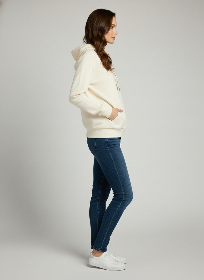 Guess Women's Monochromatic Embossed Logo Hoodie