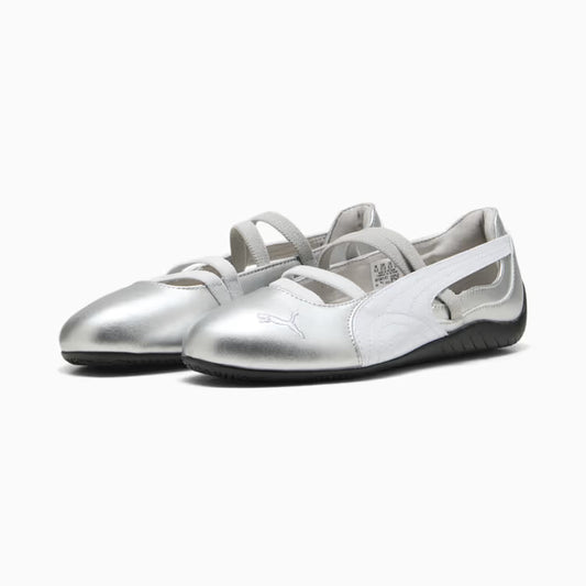 Speedcat Ballet Leather Women's Shoes - SILVER/WHITE