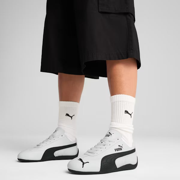 Speedcat Leather Sneakers Unisex - WHITE/BLACK