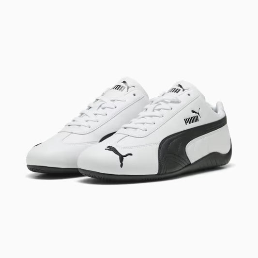 Speedcat Leather Sneakers Unisex - WHITE/BLACK