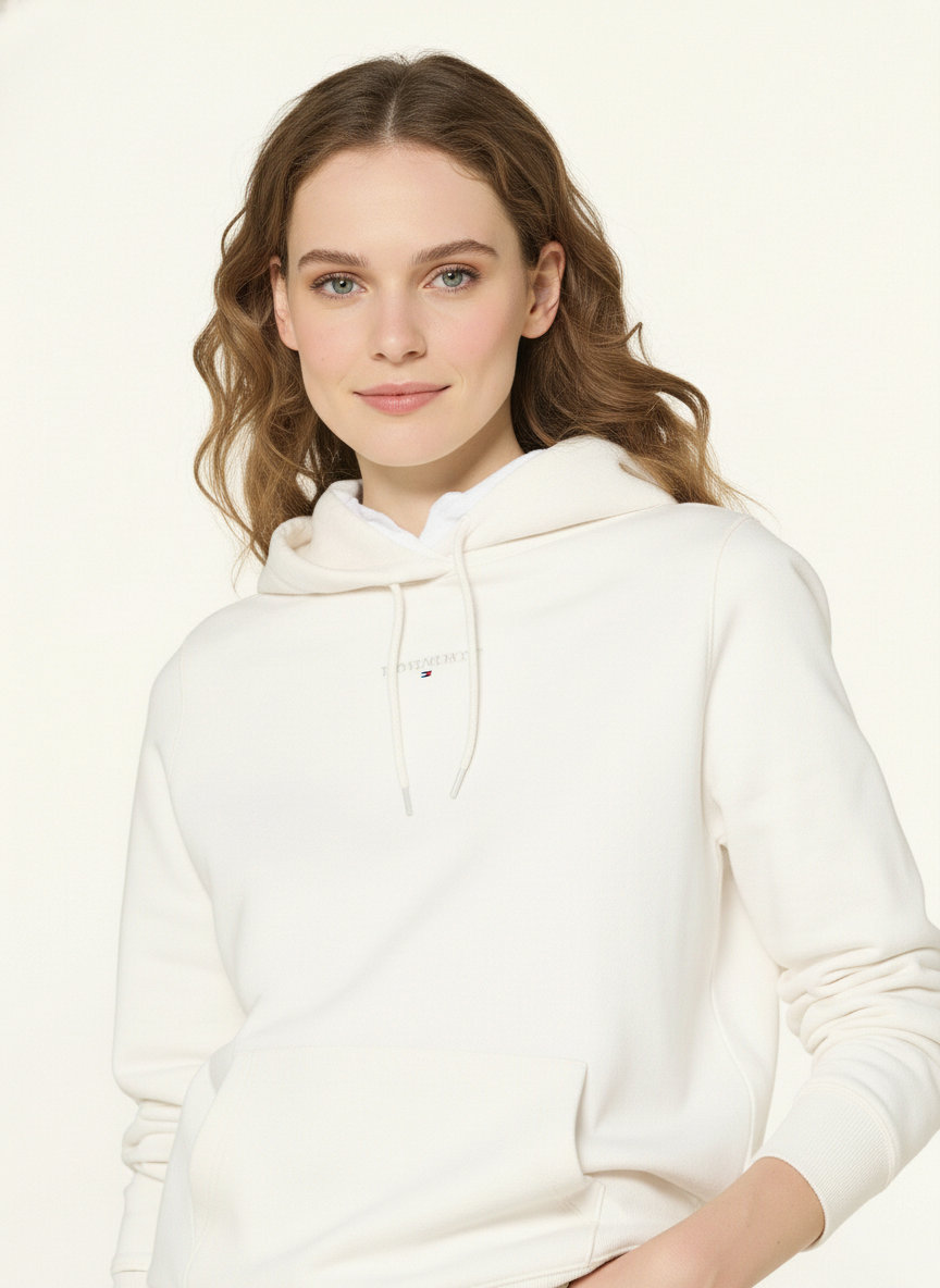 Tommy Hilfiger Women's Signature Mini Logo Hoodie