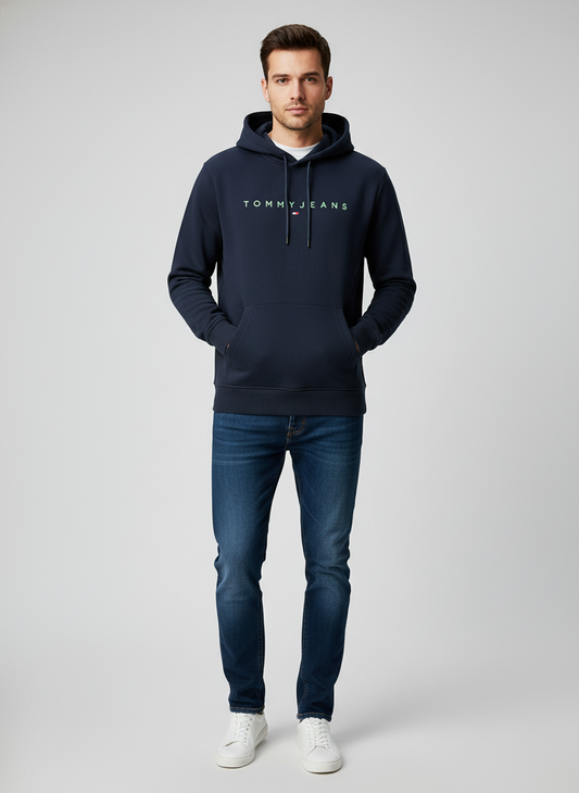 Tommy Hilfiger Men's Contrast Logo Pullover Hoodie