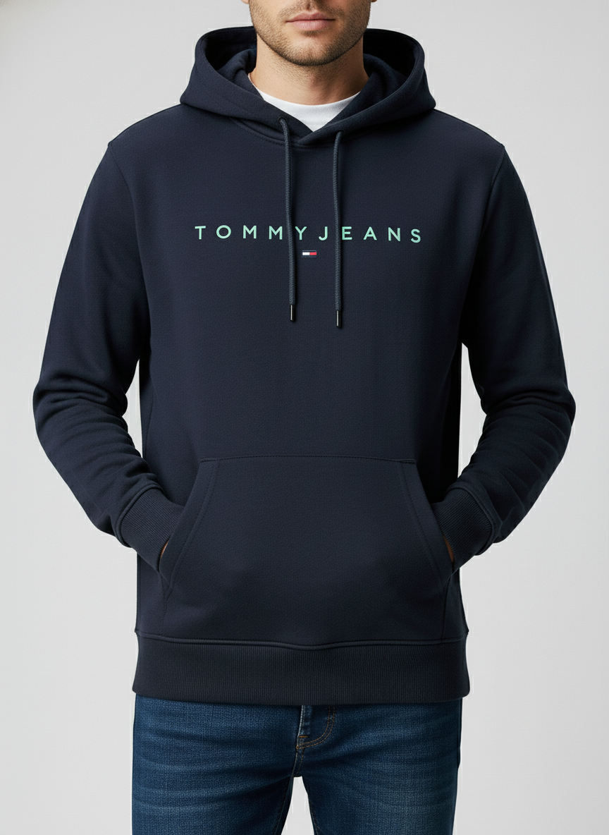 Tommy Hilfiger Men's Contrast Logo Pullover Hoodie
