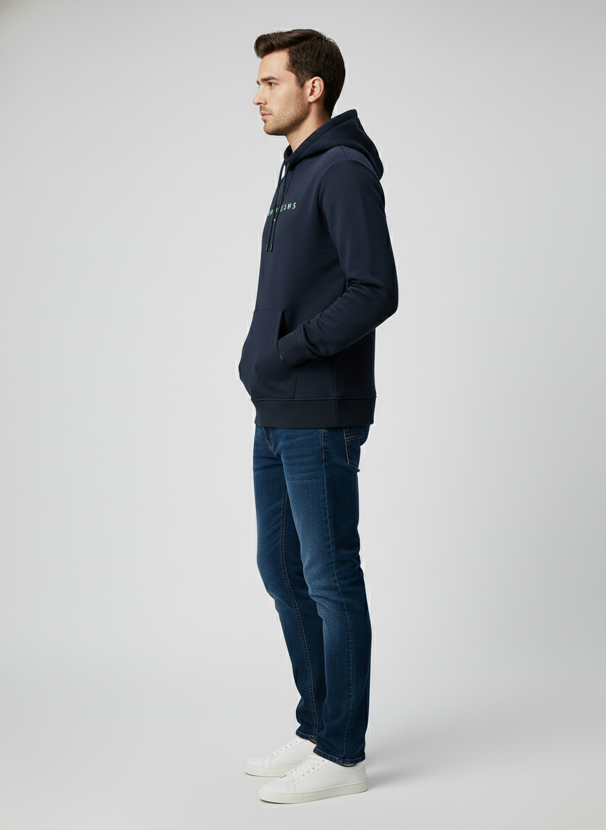 Tommy Hilfiger Men's Contrast Logo Pullover Hoodie